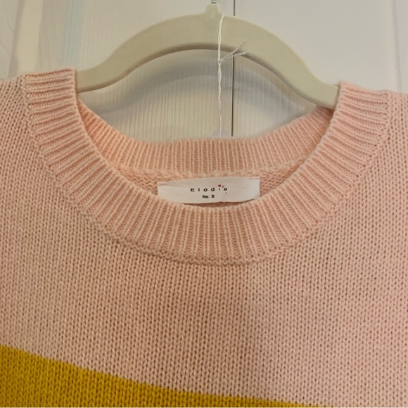 Elodie Colorful Striped Crew Neck Long Sleeve Like New Sweater Size S - Picture 3 of 14